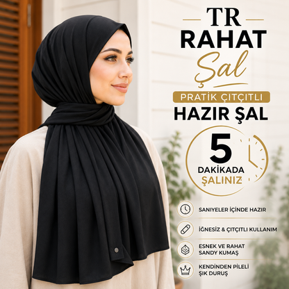 TR RAHAT ŞAL™ | Yeni Nesil Likralı Çıtçıtlı Hazır Şal